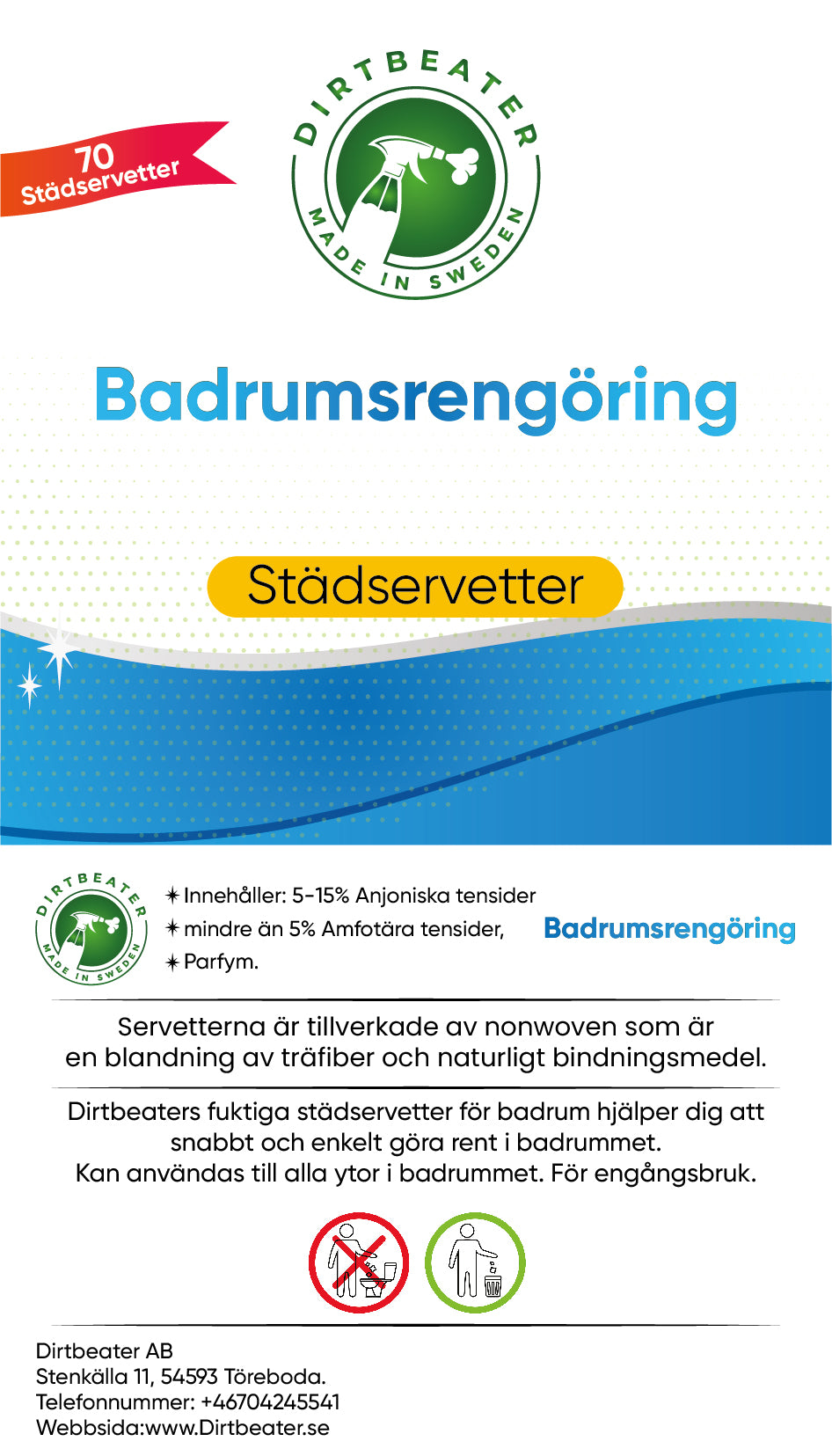 Städservetter badrum refill - Dirtbeater