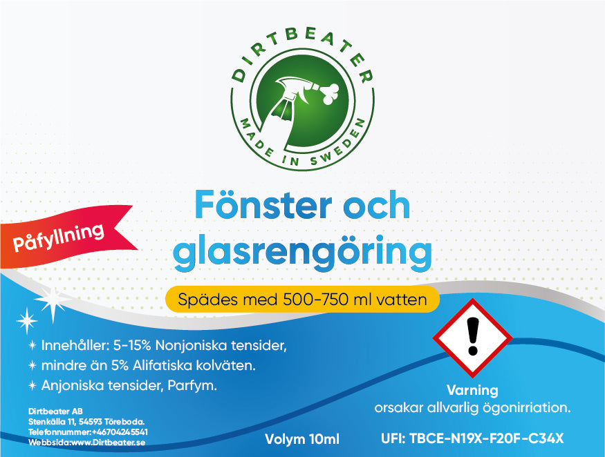 Fönster och glasrengöring refill - Dirtbeater